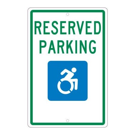 National Marker Co NMC Traffic Sign, Reserved Parking New York, 18in X 12in, White TMS326H